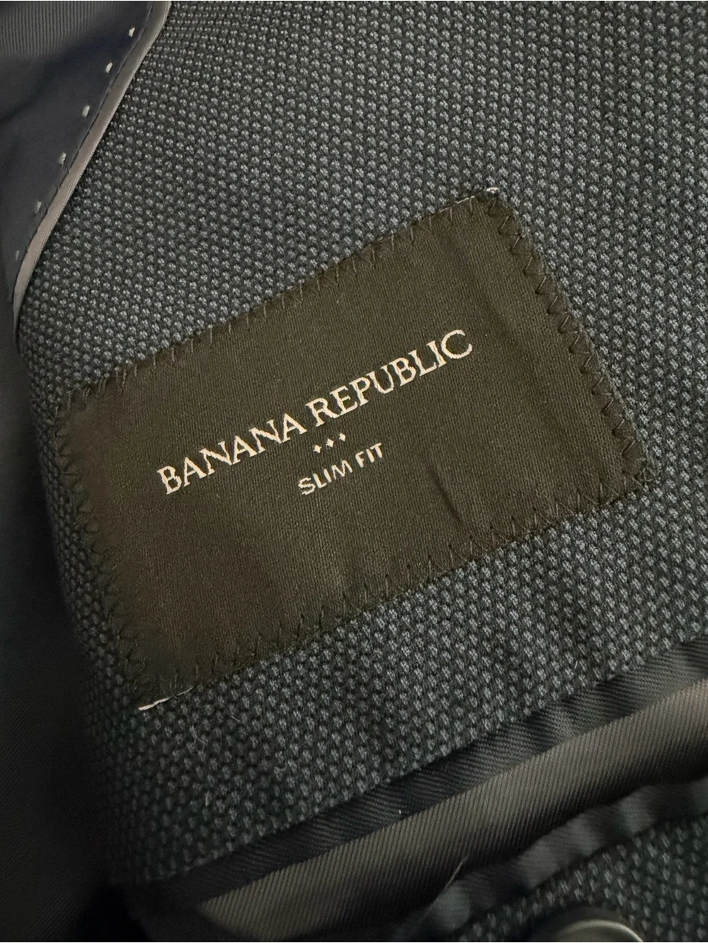 Banana Republic Men's Slate Blue Suit Jacket & Pants w/ GB Dress Shirt.